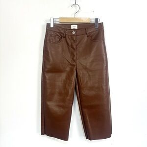 Aritzia Wilfred Faux Leather Culottes  Sz 4